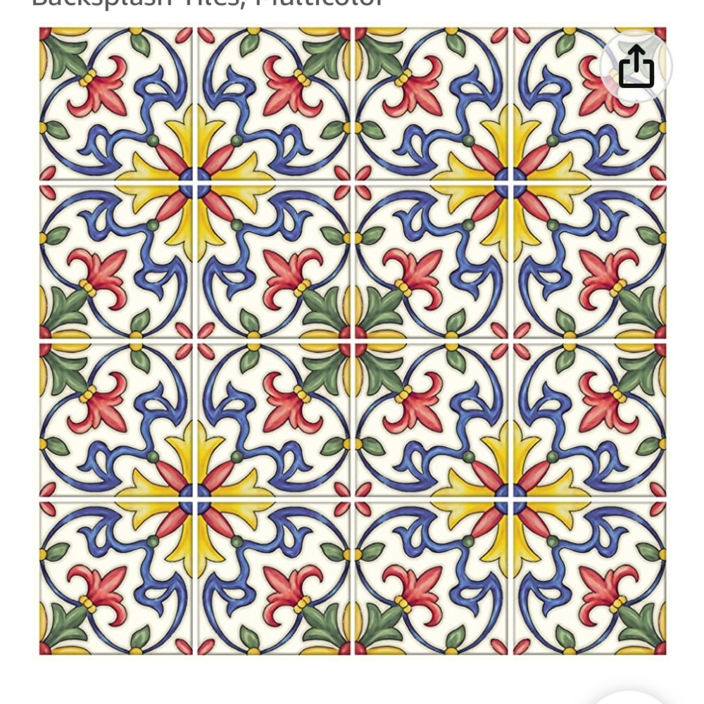 Tuscan style peel and stick tile